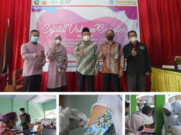 Kembali Rangkul Puskesmas Tengaran, MAN 2 Semarang Dukung Gerakan Sejuta Vaksin Booster