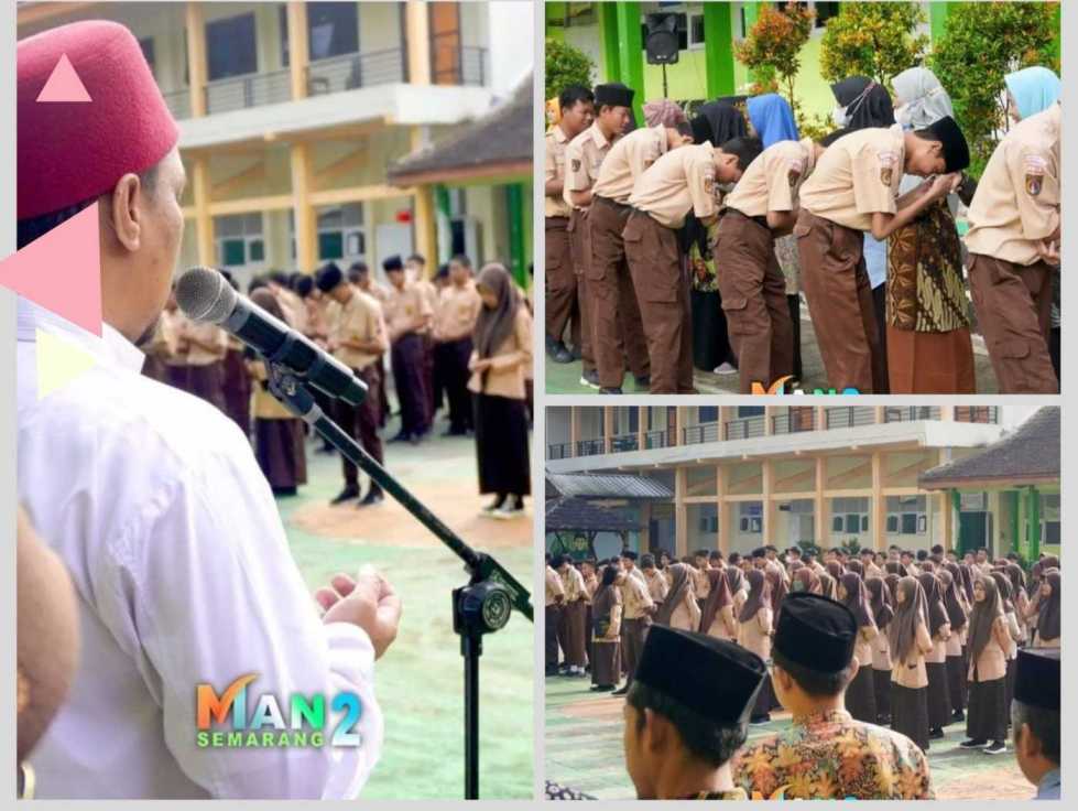 Halal Bihalal Guru / Pegawai dan Siswa Warnai Hari Pertama Masuk di MAN 2 Semarang (Tengaran) Kabupaten Semarang