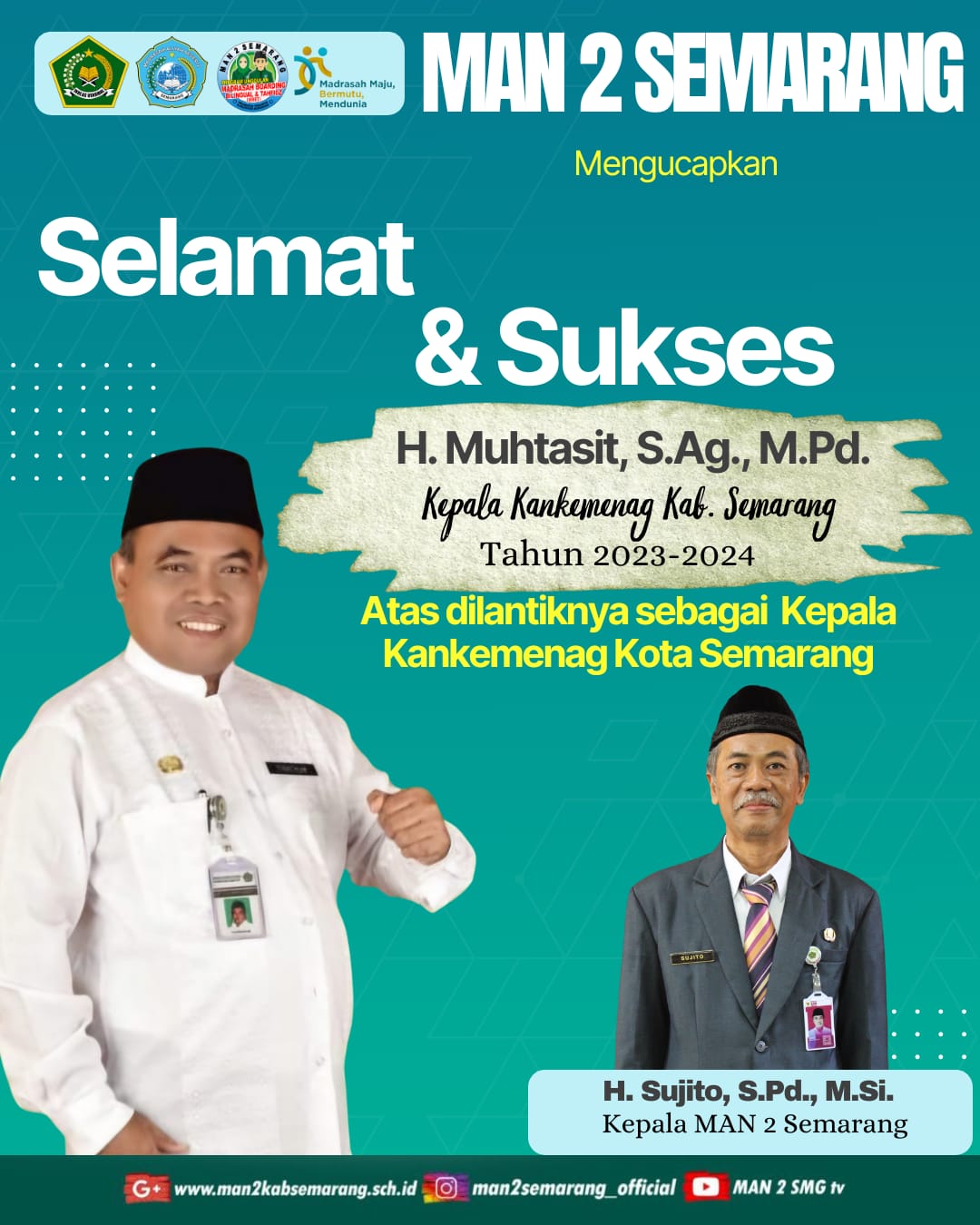 Selamat dan Sukses Atas Pelantikan Sebagai Kepala Kankemenag Kota Semarang